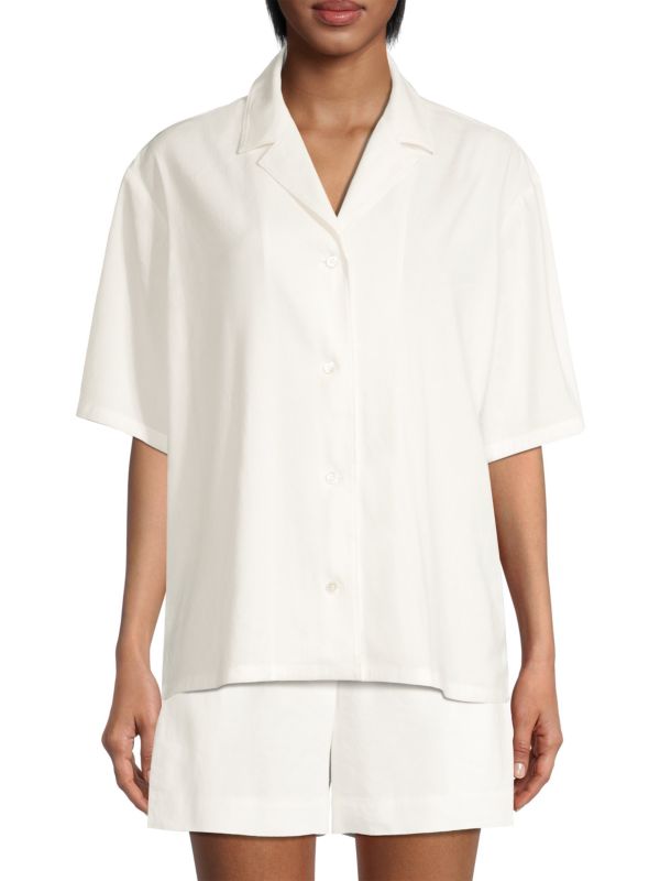 Rebecca Taylor Cabana Stretch-Linen Camp Shirt